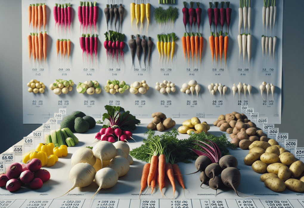 Analyse des prix des légumes racines en Europe.